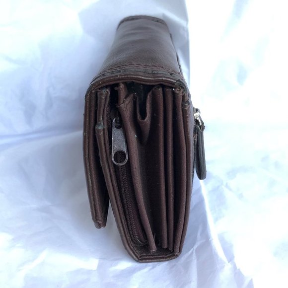 Liz Claiborne ChocolateBrown Faux Leather Wallet - Picture 3 of 11